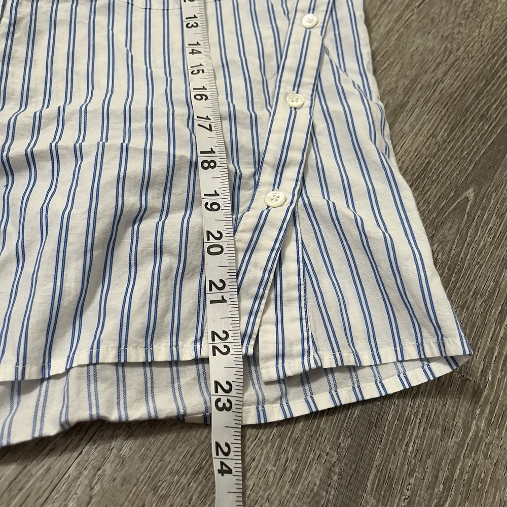 Joie Women's Button Down Shirt Top Blouse Small Blue Striped - Picture 4 of 4